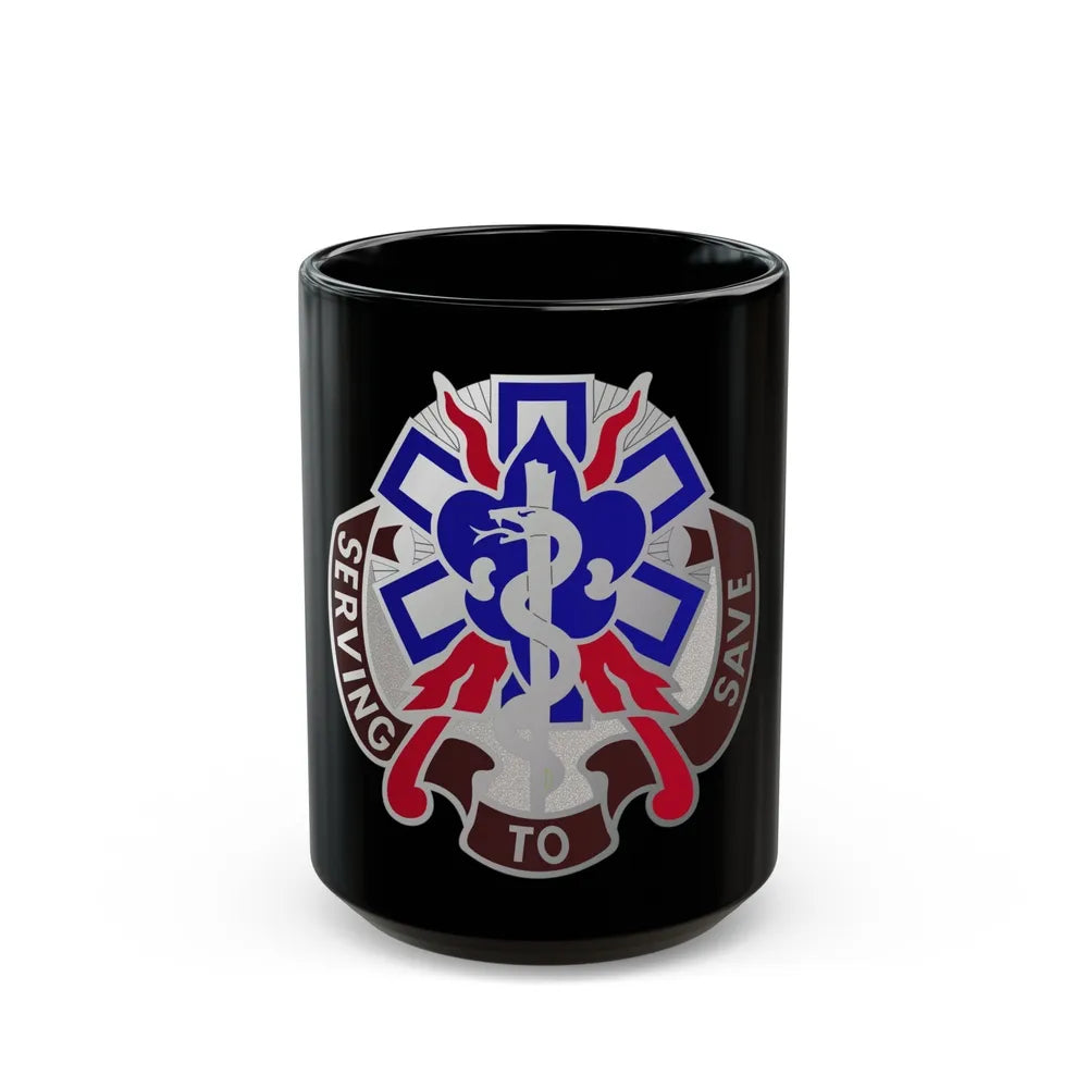 350 Surgical Hospital (U.S. Army) Black Coffee Mug-15oz-Go Mug Yourself