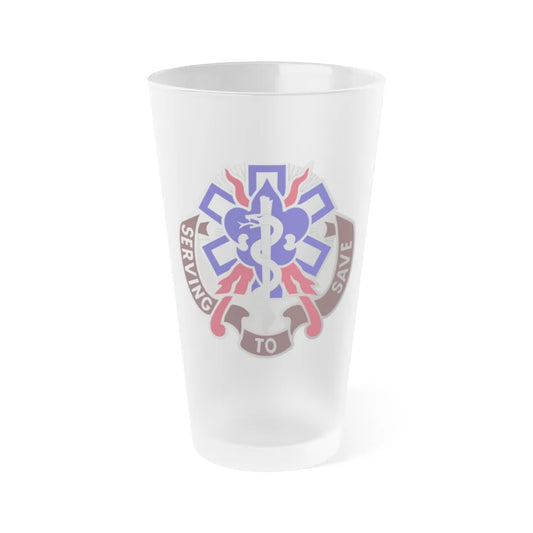 350 Surgical Hospital (U.S. Army) Frosted Pint Glass 16oz-Go Mug Yourself