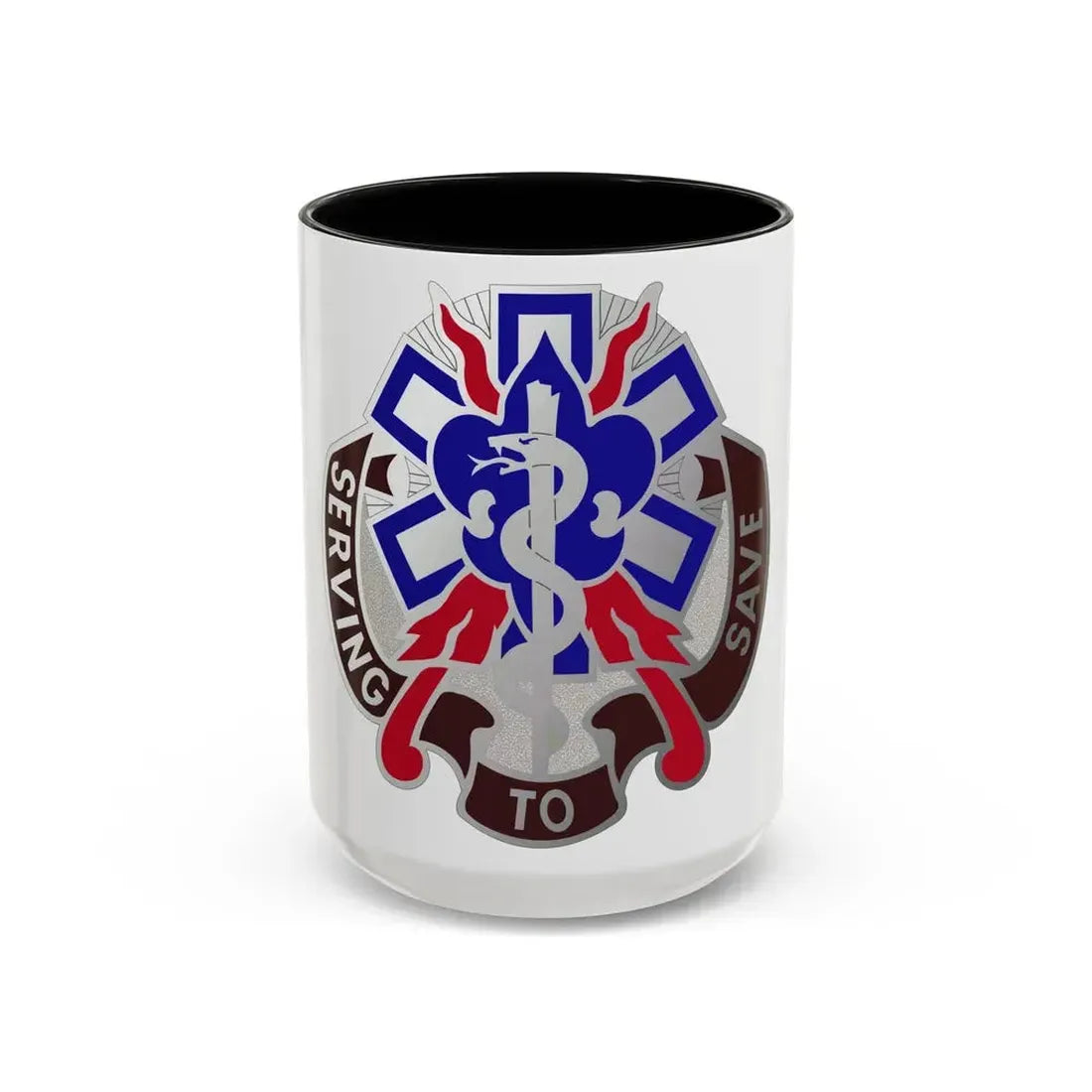 350 Surgical Hospital (U.S. Army) Accent Coffee Mug 15oz Black - Go Mug Yourself