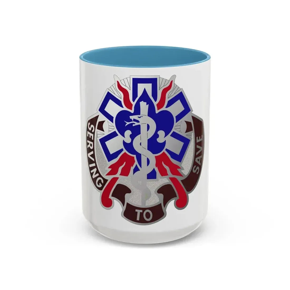 350 Surgical Hospital (U.S. Army) Accent Coffee Mug 15oz Light Blue - Go Mug Yourself