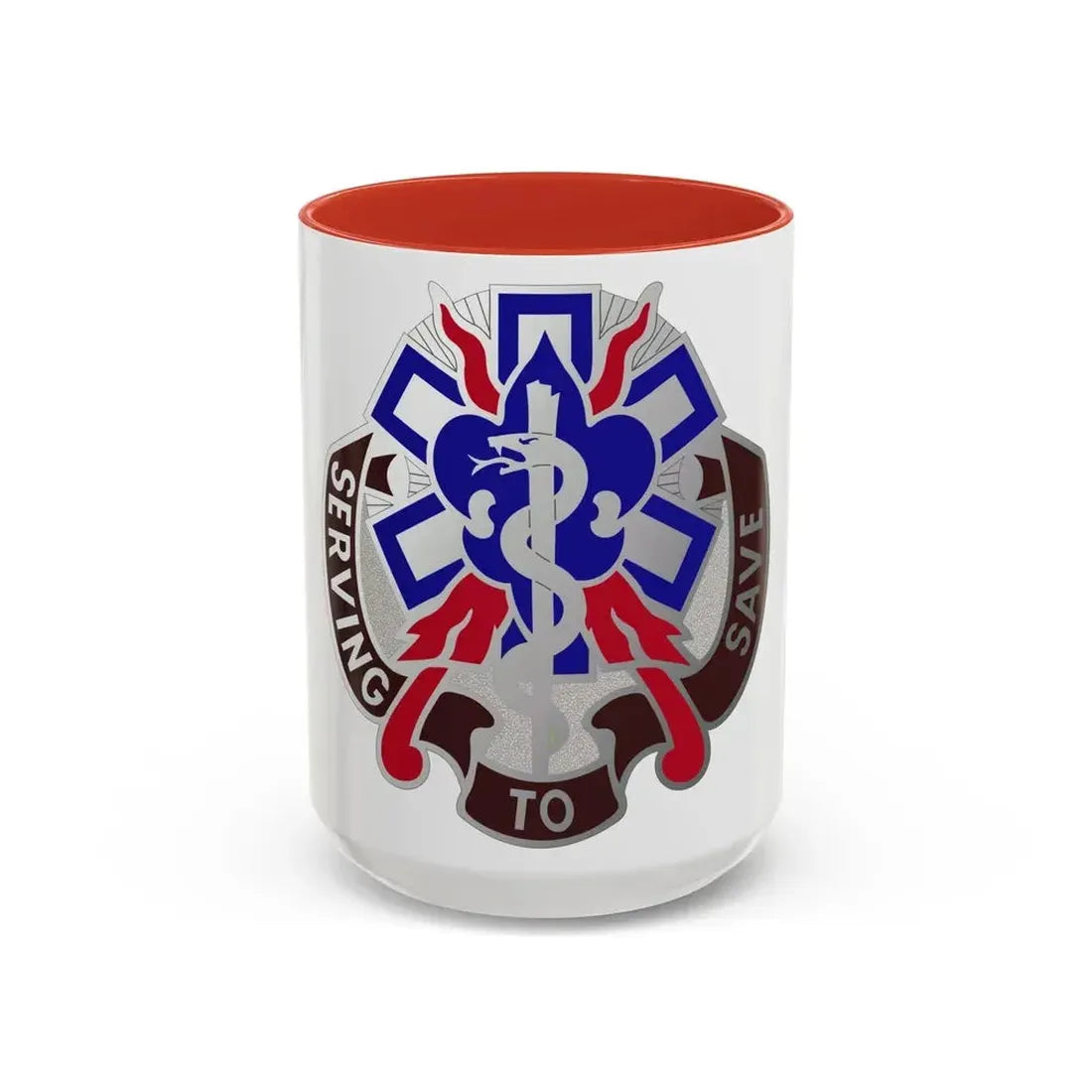 350 Surgical Hospital (U.S. Army) Accent Coffee Mug 15oz Red - Go Mug Yourself
