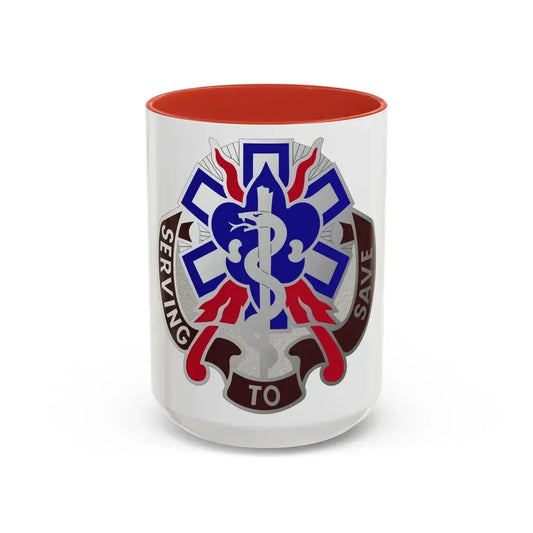 350 Surgical Hospital (U.S. Army) Accent Coffee Mug 15oz Red - Go Mug Yourself