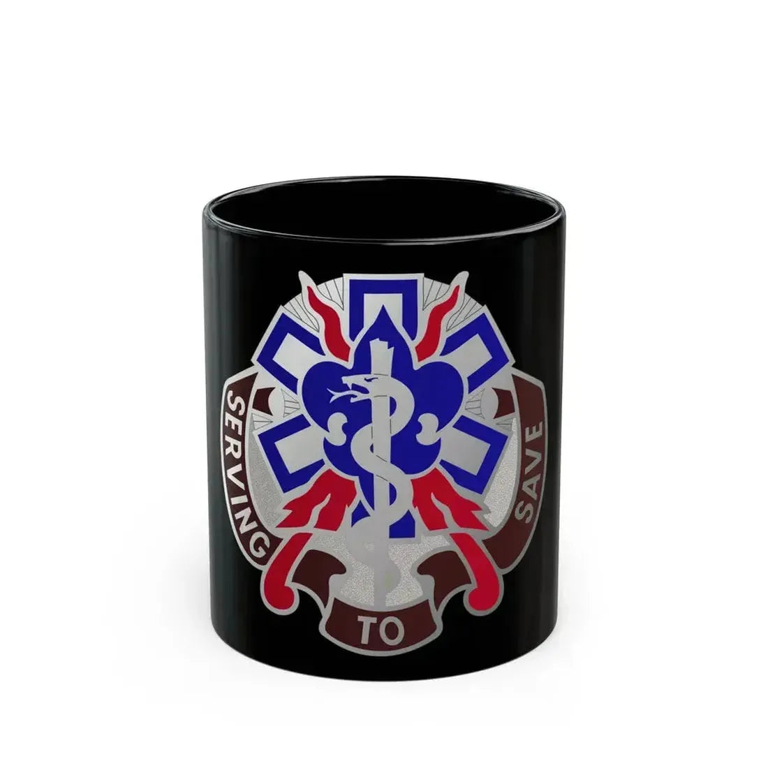 350 Surgical Hospital (U.S. Army) Black Coffee Mug 11oz - Go Mug Yourself