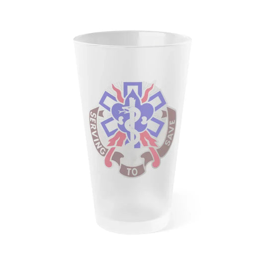 350 Surgical Hospital (U.S. Army) Frosted Pint Glass 16oz Default Title - Go Mug Yourself