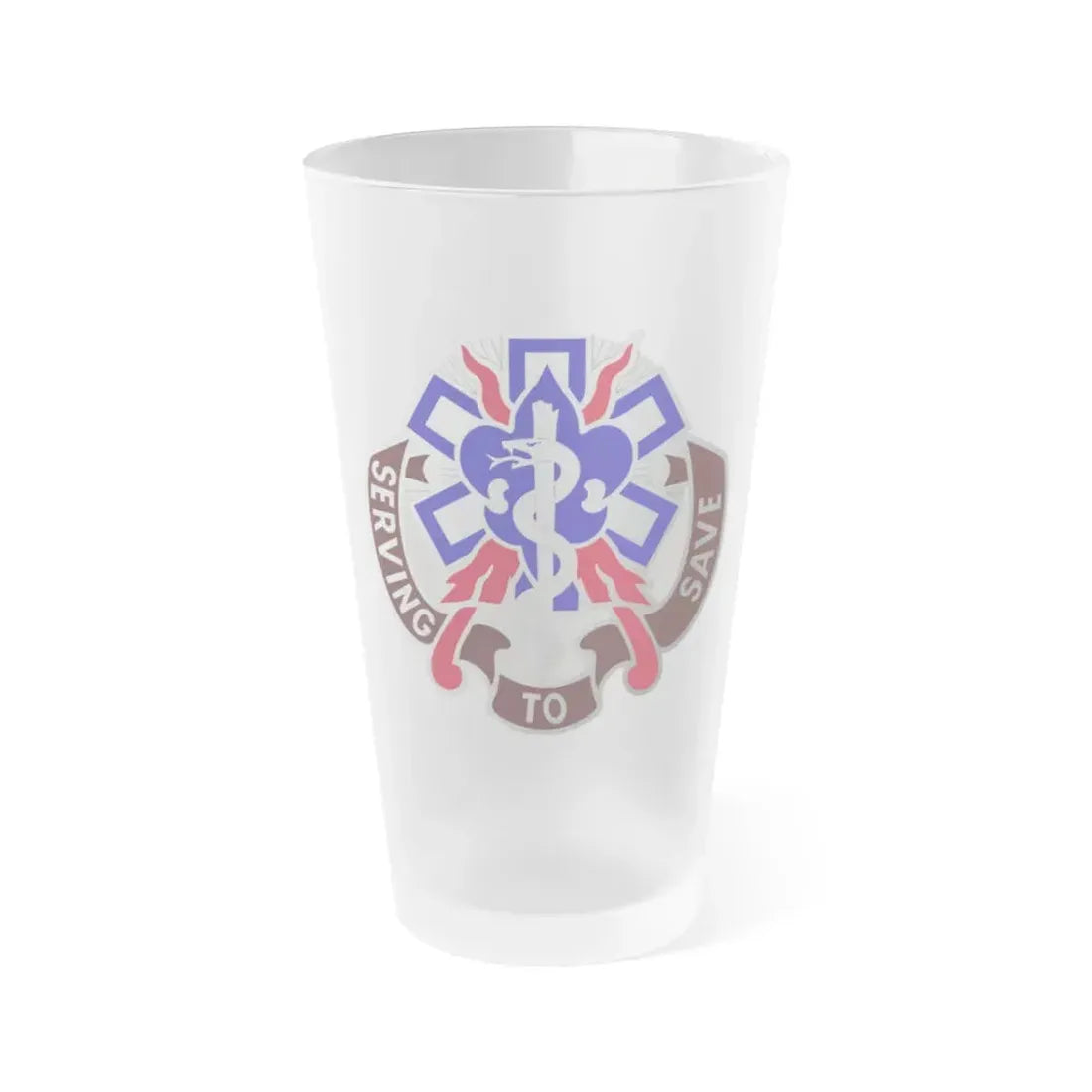350 Surgical Hospital (U.S. Army) Frosted Pint Glass 16oz Default Title - Go Mug Yourself