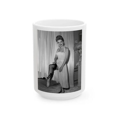 Debra Paget #460 (Vintage Female Icon) White Coffee Mug-15oz-Go Mug Yourself