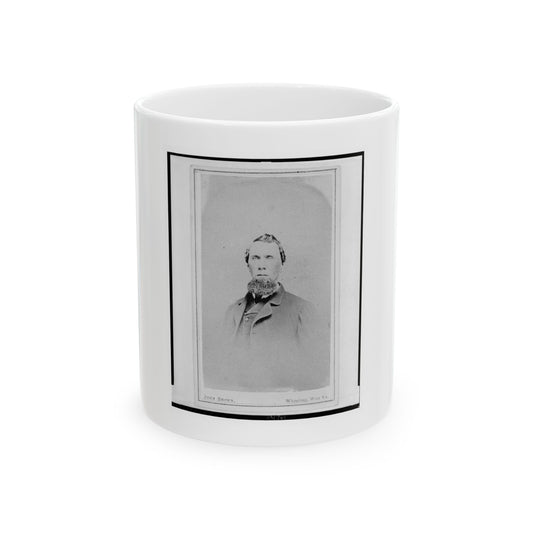 James S. Cassady, Captain, 7th West Virginia Cavalry, Head-And-Shoulders Portrait, Facing Front (U.S. Civil War) White Coffee Mug