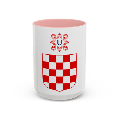 Coat of arms of the Independent State of Croatia - Accent Coffee Mug