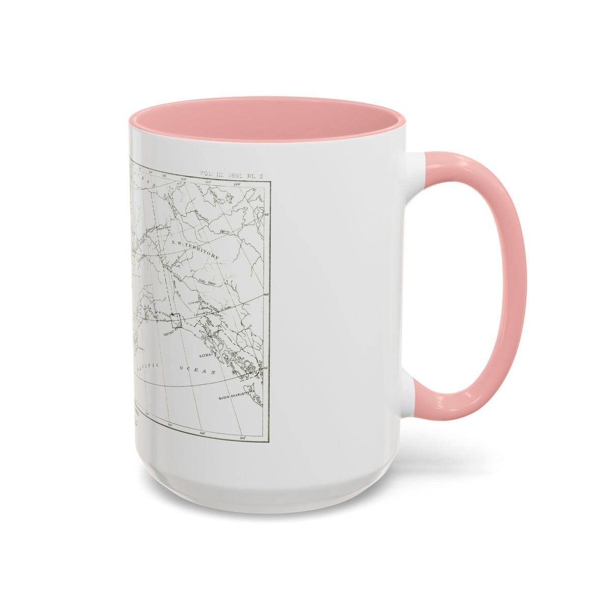 Alaska - Sketch Map (1891) (Map) Accent Coffee Mug