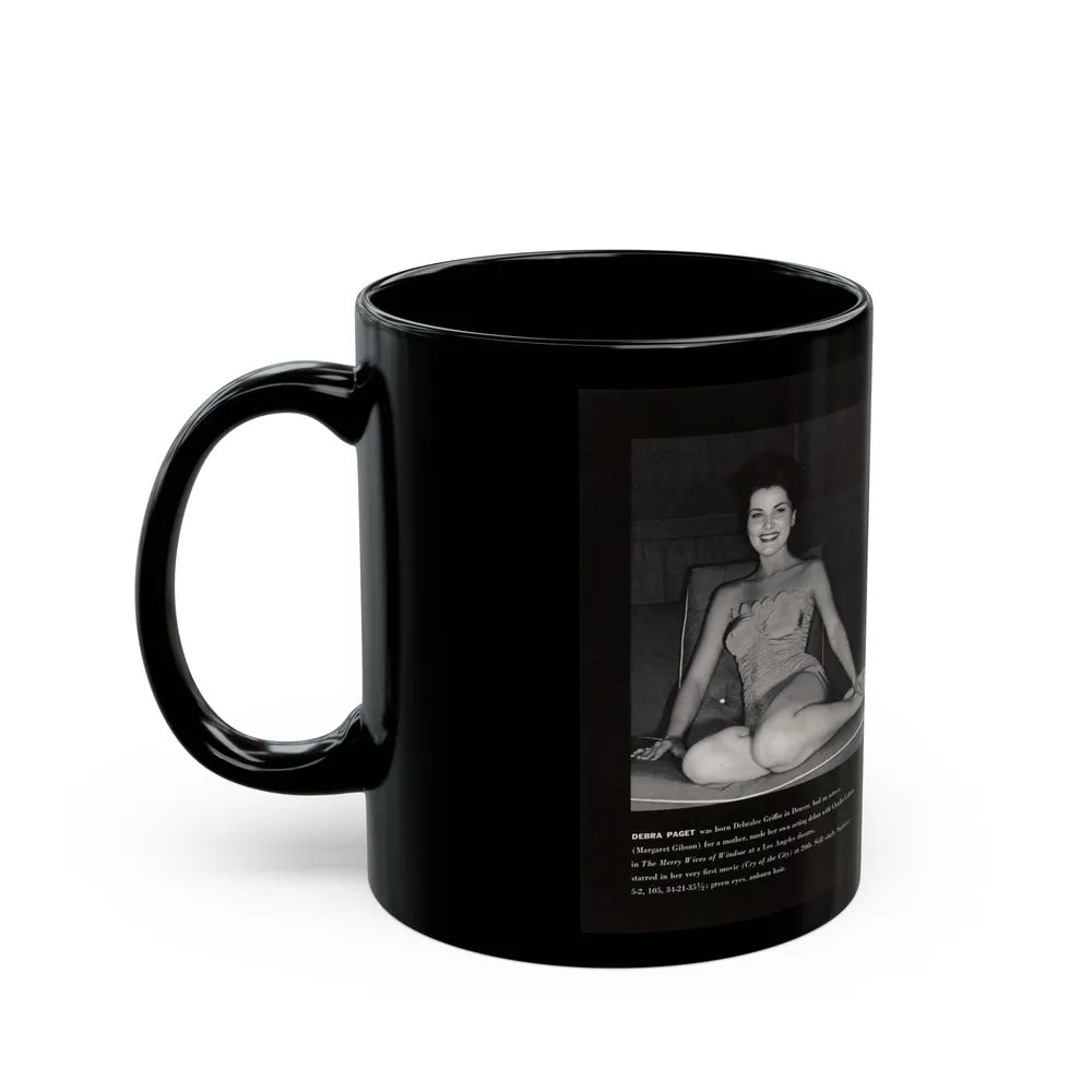 Debra Paget #597 - Modern Screen Pin-Ups Magazine Issue #1 (Vintage Female Icon) Black Coffee Mug-Go Mug Yourself