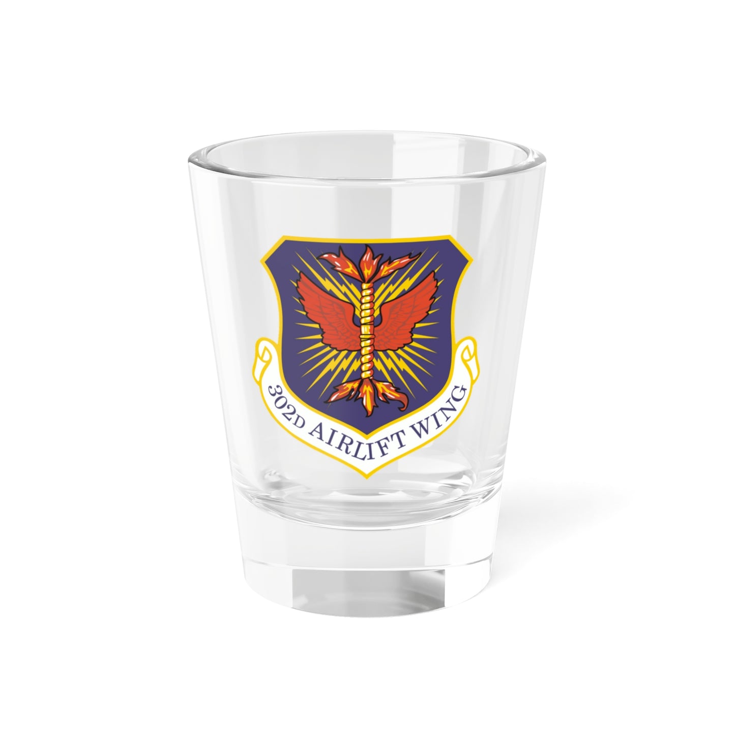 302d Airlift Wing (U.S. Air Force) Shot Glass 1.5oz