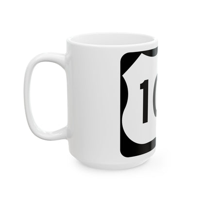 US 104 NY (New York) (Road Sign) White Coffee Mug
