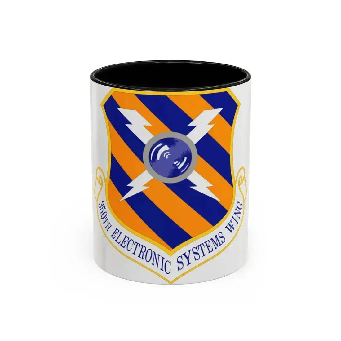 350th Electronic Systems Wing (U.S. Air Force) Accent Coffee Mug 11oz Black - Go Mug Yourself
