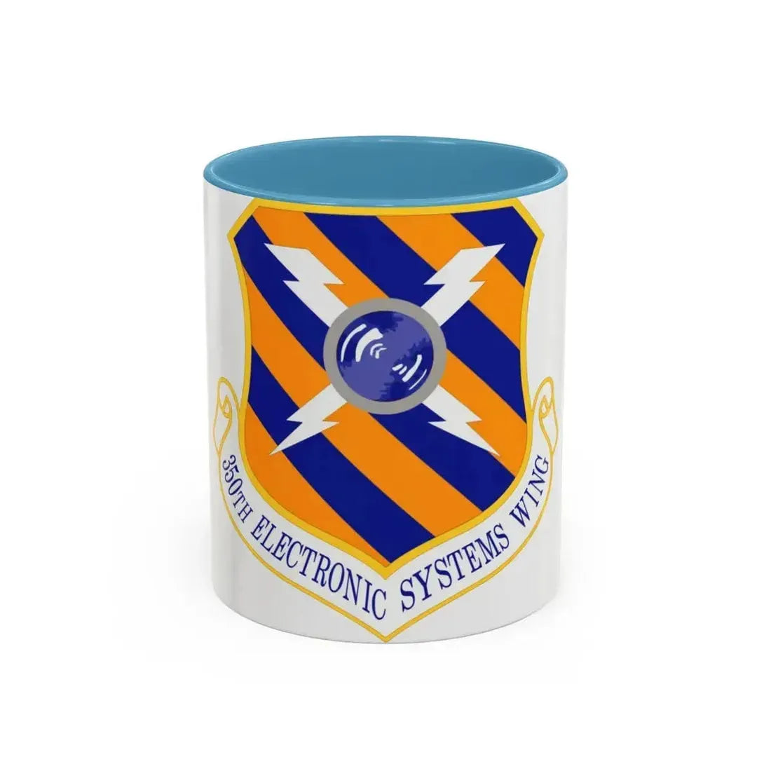 350th Electronic Systems Wing (U.S. Air Force) Accent Coffee Mug 11oz Light Blue - Go Mug Yourself