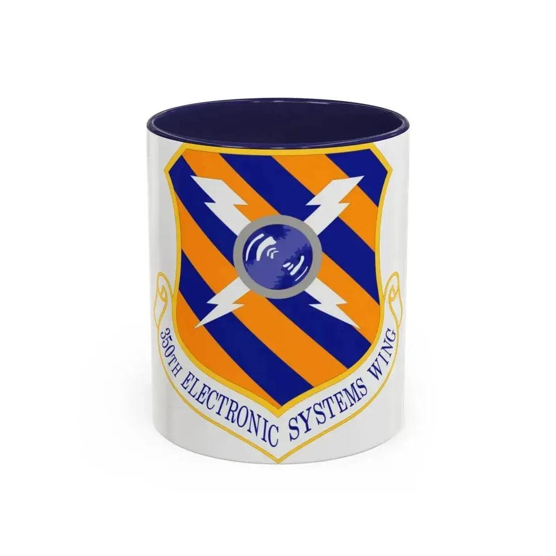 350th Electronic Systems Wing (U.S. Air Force) Accent Coffee Mug 11oz Navy - Go Mug Yourself