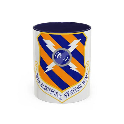 350th Electronic Systems Wing (U.S. Air Force) Accent Coffee Mug 11oz Navy - Go Mug Yourself