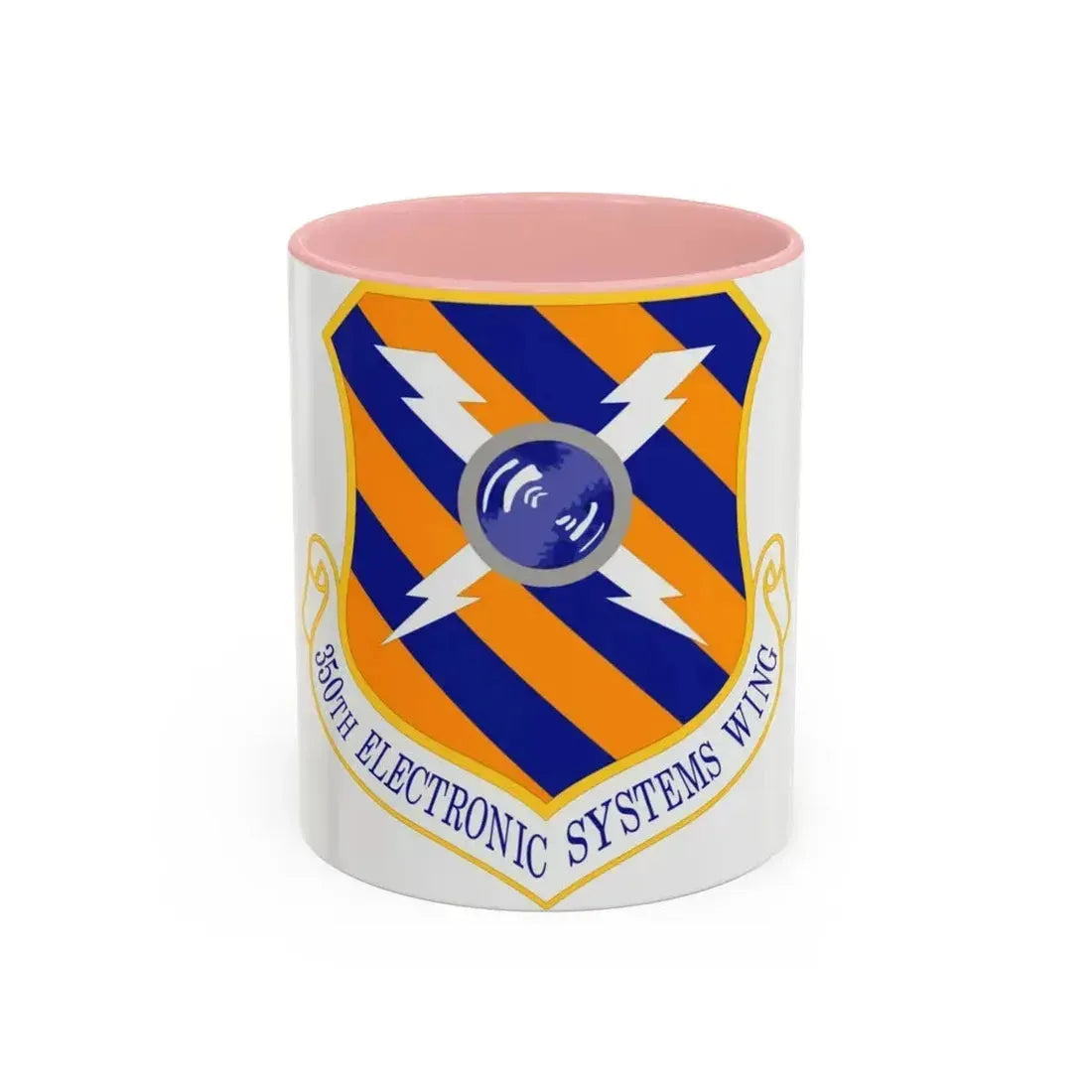 350th Electronic Systems Wing (U.S. Air Force) Accent Coffee Mug 11oz Pink - Go Mug Yourself