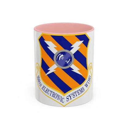 350th Electronic Systems Wing (U.S. Air Force) Accent Coffee Mug 11oz Pink - Go Mug Yourself