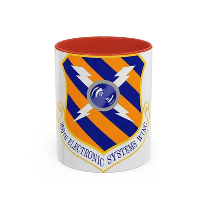 350th Electronic Systems Wing (U.S. Air Force) Accent Coffee Mug 11oz Red - Go Mug Yourself