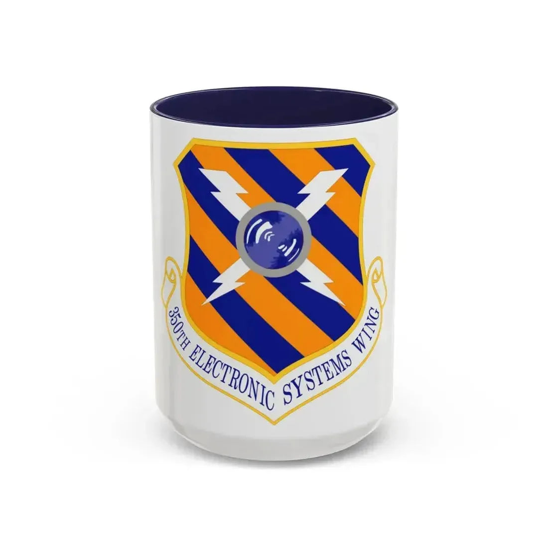 350th Electronic Systems Wing (U.S. Air Force) Accent Coffee Mug 15oz Navy - Go Mug Yourself
