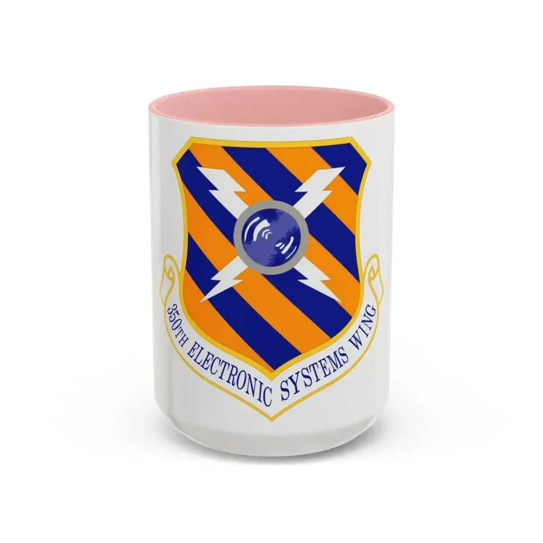 350th Electronic Systems Wing (U.S. Air Force) Accent Coffee Mug 15oz Pink - Go Mug Yourself