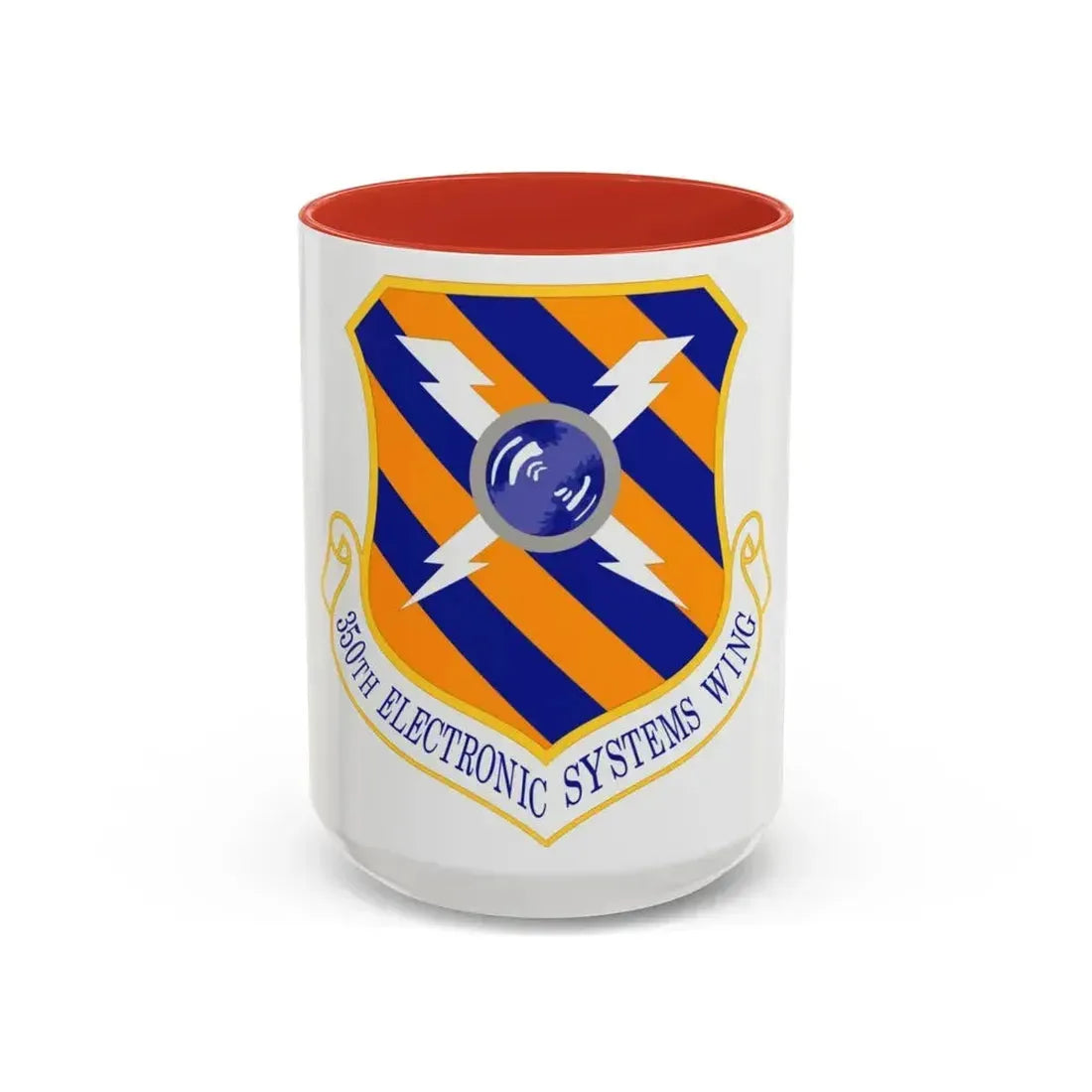 350th Electronic Systems Wing (U.S. Air Force) Accent Coffee Mug 15oz Red - Go Mug Yourself