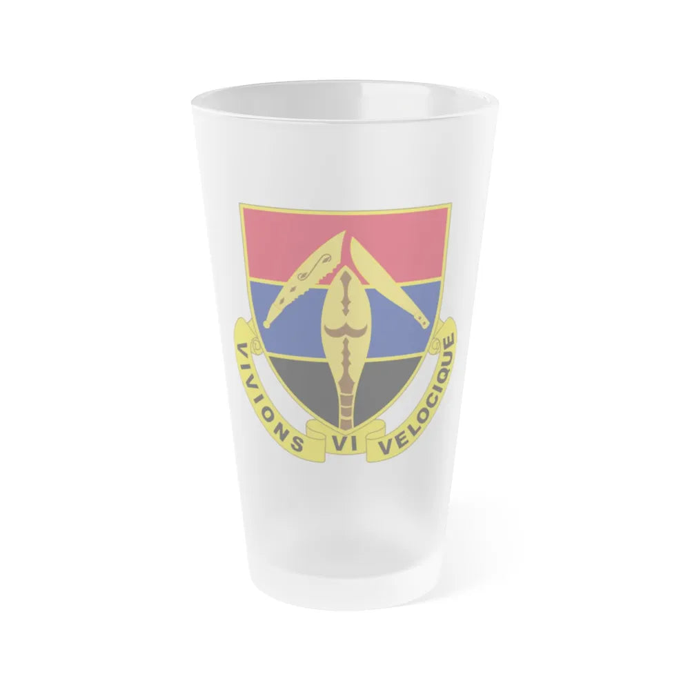 351 Armored Field Artillery Battalion (U.S. Army) Frosted Pint Glass 16oz-Go Mug Yourself