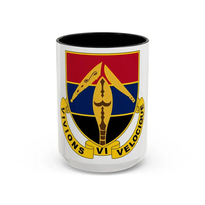 351 Armored Field Artillery Battalion (U.S. Army) Accent Coffee Mug 15oz Black - Go Mug Yourself