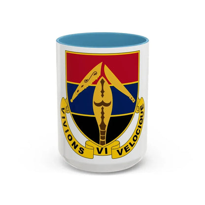 351 Armored Field Artillery Battalion (U.S. Army) Accent Coffee Mug 15oz Light Blue - Go Mug Yourself