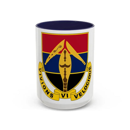 351 Armored Field Artillery Battalion (U.S. Army) Accent Coffee Mug 15oz Navy - Go Mug Yourself