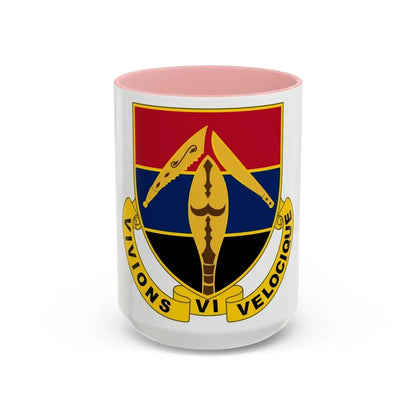 351 Armored Field Artillery Battalion (U.S. Army) Accent Coffee Mug 15oz Pink - Go Mug Yourself