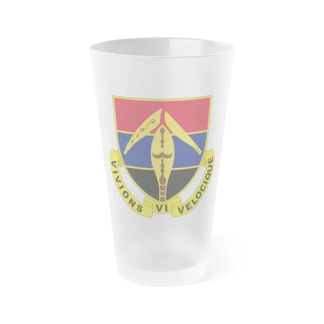 351 Armored Field Artillery Battalion (U.S. Army) Frosted Pint Glass 16oz Default Title - Go Mug Yourself