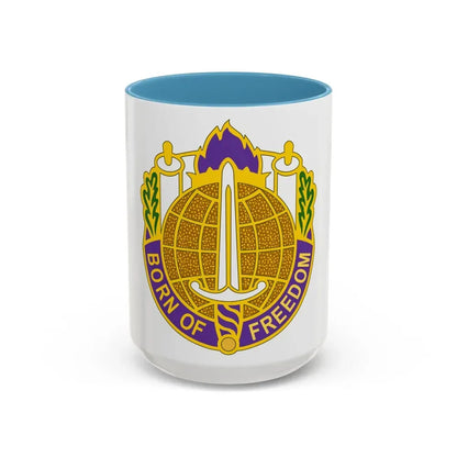 351 Civil Affairs Command 2 (U.S. Army) Accent Coffee Mug 15oz Light Blue - Go Mug Yourself