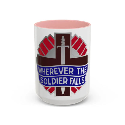 351 Surgical Hospital (U.S. Army) Accent Coffee Mug-15oz-Pink-Go Mug Yourself