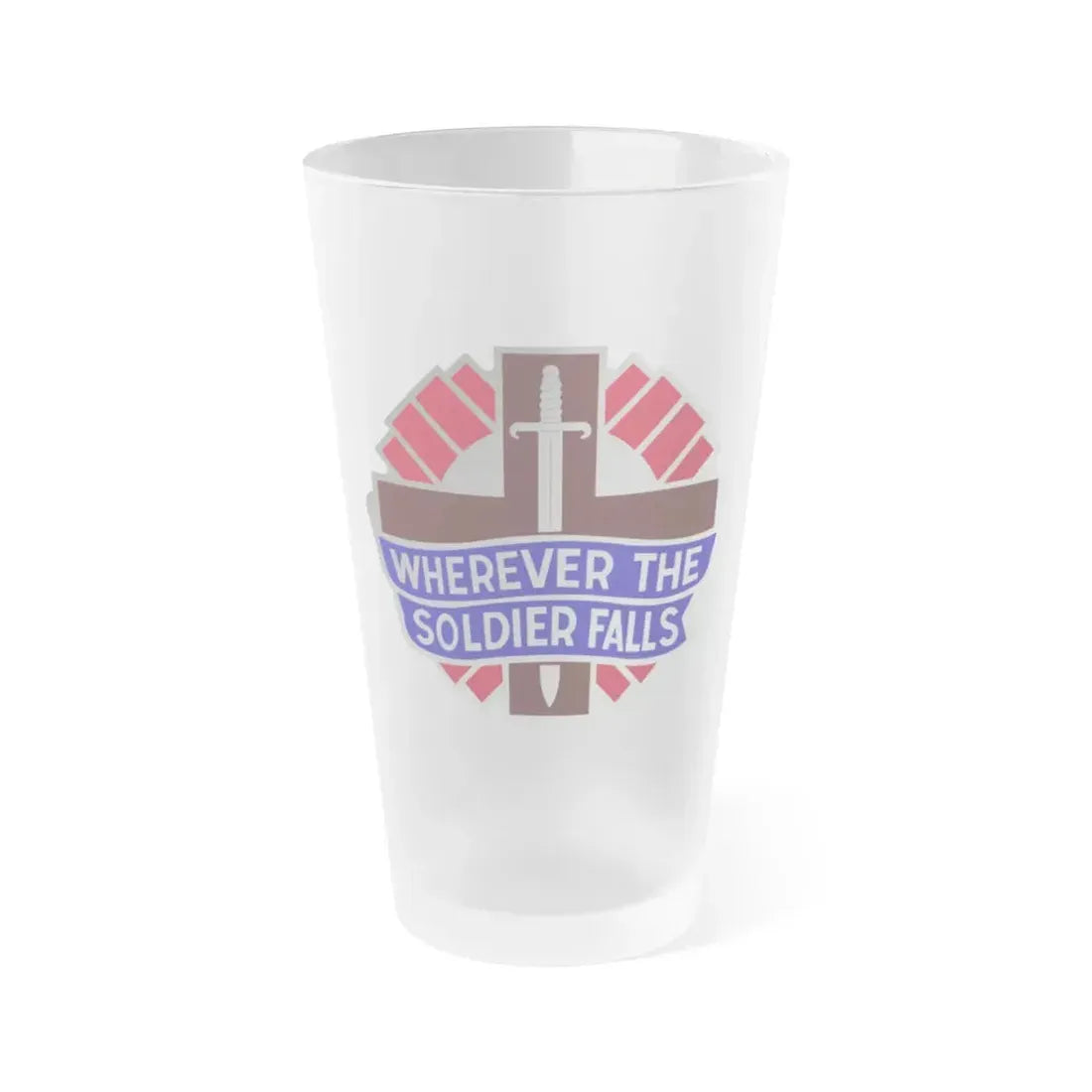 351 Surgical Hospital (U.S. Army) Frosted Pint Glass 16oz Default Title - Go Mug Yourself