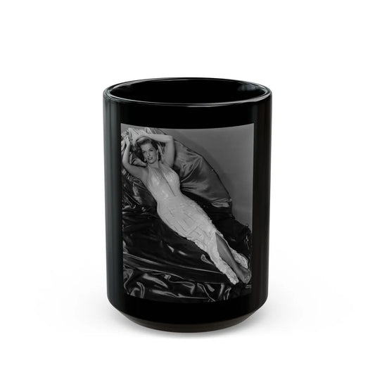 Jane Russell #156 (Vintage Female Icon) Black Coffee Mug-15oz-Go Mug Yourself