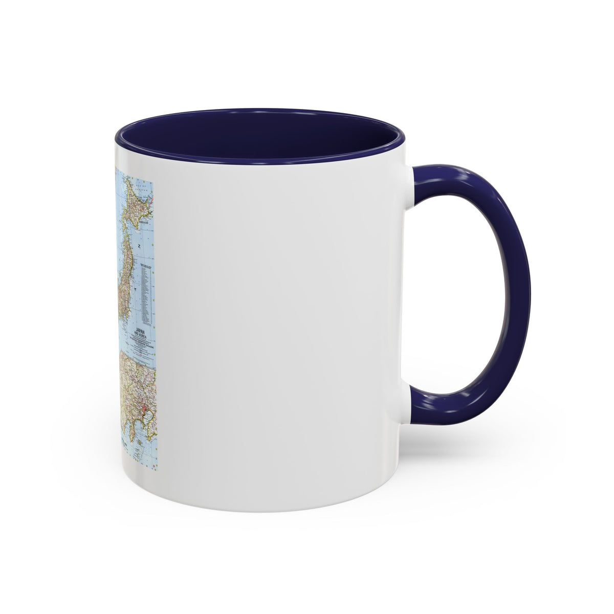 Japan and Korea (1960) (Map) Accent Coffee Mug