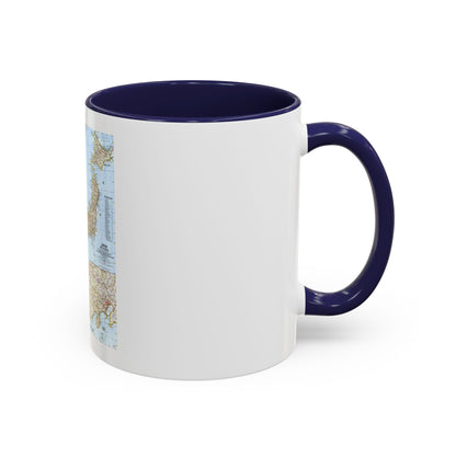 Japan and Korea (1960) (Map) Accent Coffee Mug