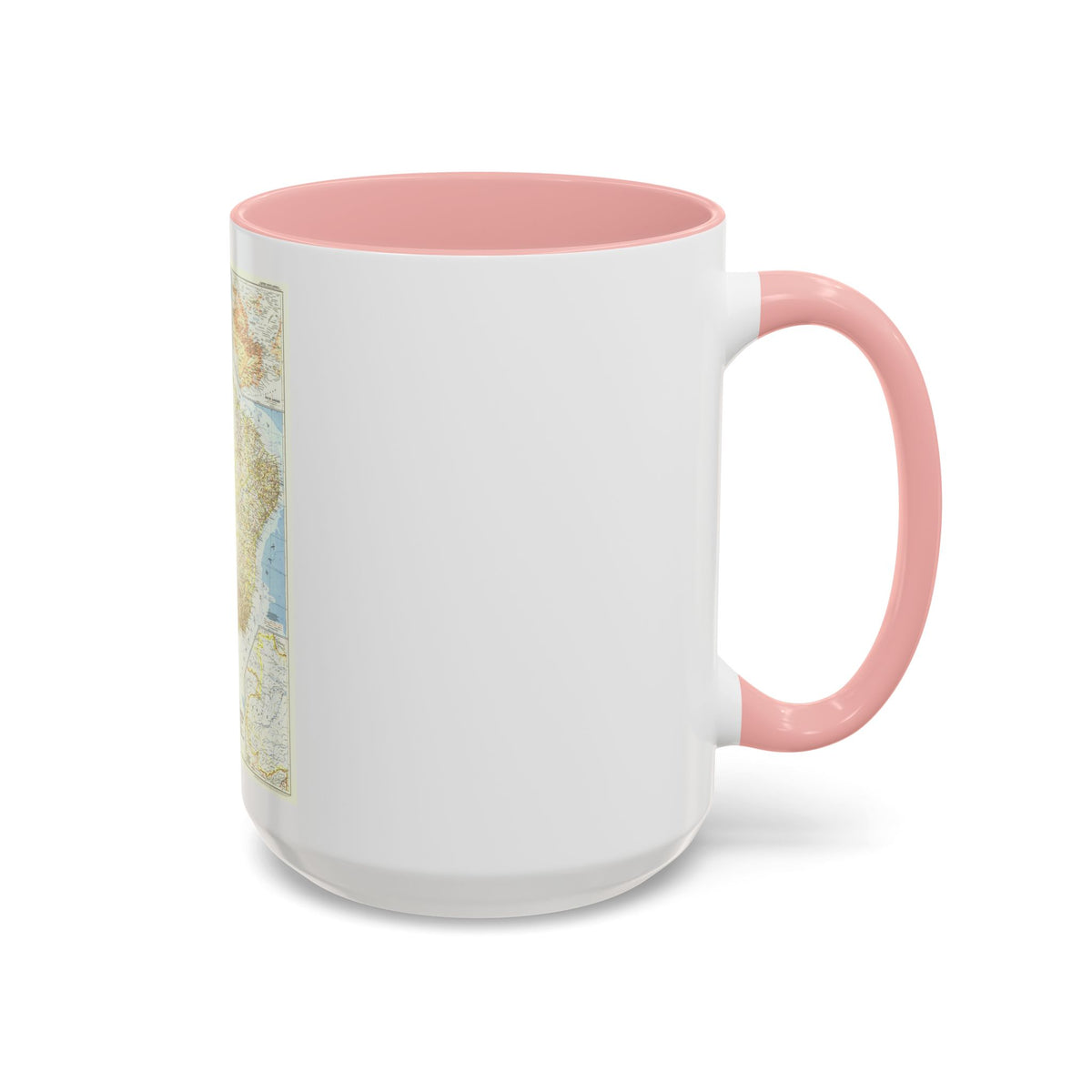 South America - Eastern (1955) (Map) Accent Coffee Mug