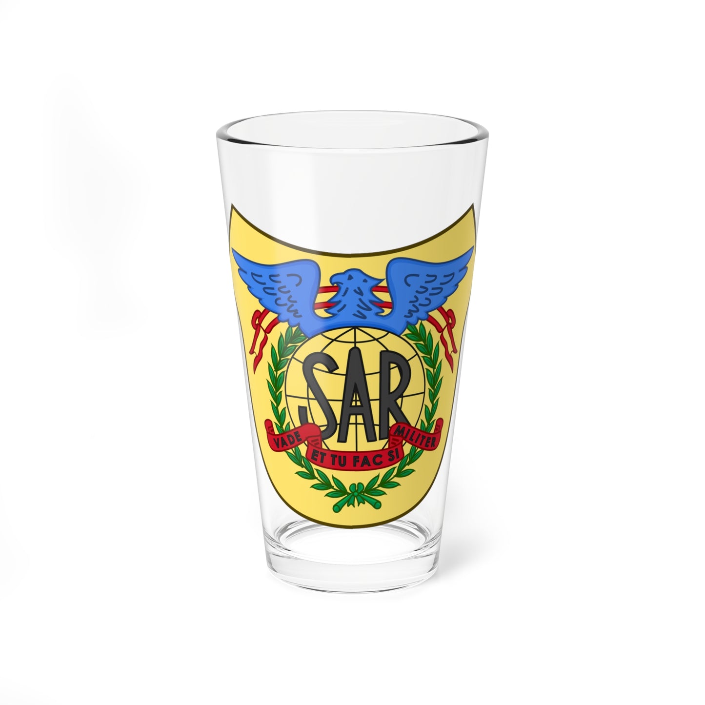 Emblem of the Spanish Air Force Search and Rescue Services (Spain) (Coat of Arms) Pint Glass 16oz