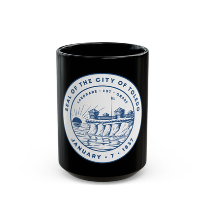 Seal of Toledo Ohio - Black Coffee Mug