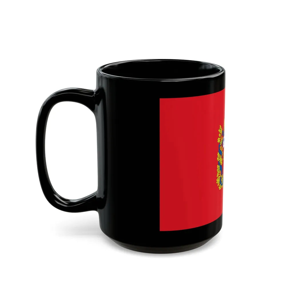 Flag of Orenburg Oblast Russia - Black Coffee Mug-Go Mug Yourself