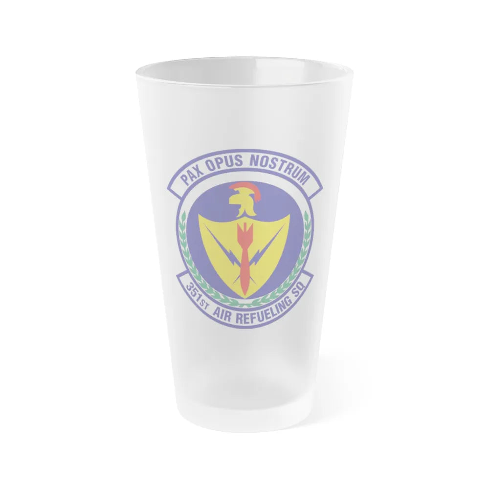 351st Air Refueling Squadron (U.S. Air Force) Frosted Pint Glass 16oz-Go Mug Yourself