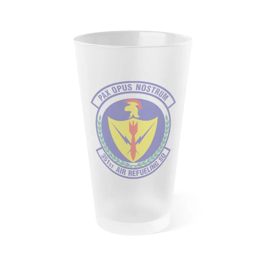 351st Air Refueling Squadron (U.S. Air Force) Frosted Pint Glass 16oz-Go Mug Yourself