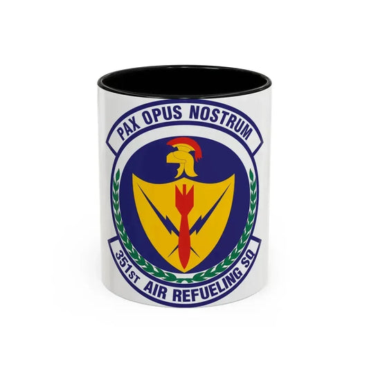 351st Air Refueling Squadron (U.S. Air Force) Accent Coffee Mug 11oz Black - Go Mug Yourself