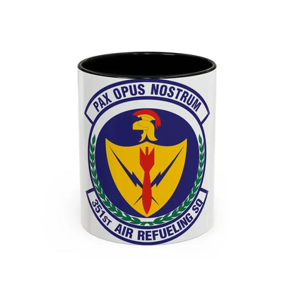 351st Air Refueling Squadron (U.S. Air Force) Accent Coffee Mug 11oz Black - Go Mug Yourself