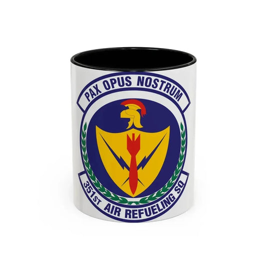 351st Air Refueling Squadron (U.S. Air Force) Accent Coffee Mug 11oz Black - Go Mug Yourself