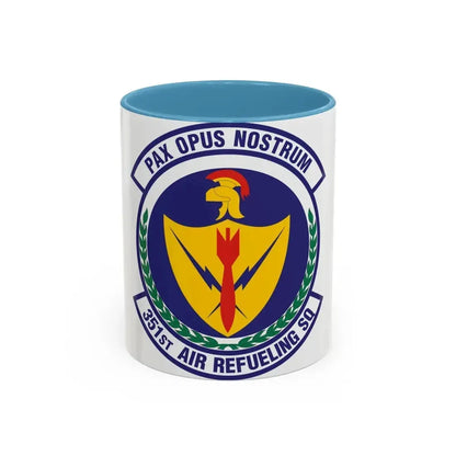 351st Air Refueling Squadron (U.S. Air Force) Accent Coffee Mug 11oz Light Blue - Go Mug Yourself