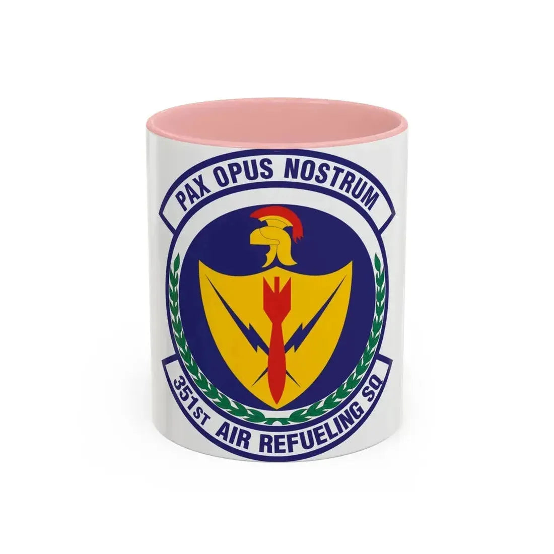 351st Air Refueling Squadron (U.S. Air Force) Accent Coffee Mug 11oz Pink - Go Mug Yourself
