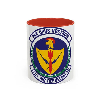 351st Air Refueling Squadron (U.S. Air Force) Accent Coffee Mug 11oz Red - Go Mug Yourself